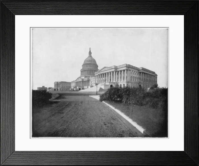 Framed Print : The Capitol, Washington DC, late 19th century. Artist: John L Stoddard Framed Print : The Capitol, Washington DC, late 19th century. Artist: John L Stoddard