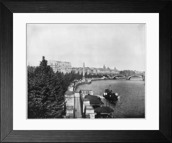 Framed Print : The Thames Embankment and Cleopatras Needle, London, late 19th century. Artist: John L Stoddard Framed Print : The Thames Embankment and Cleopatras Needle, London, late 19th century. Artist: John L Stoddard