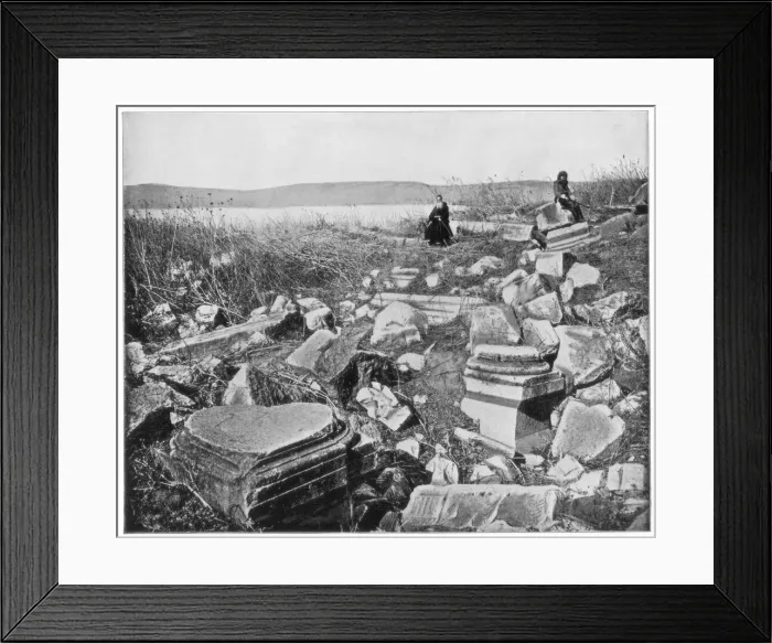 Framed Print : Capernaum, Galilee, Palestine, late 19th century. Artist: John L Stoddard Framed Print : Capernaum, Galilee, Palestine, late 19th century. Artist: John L Stoddard