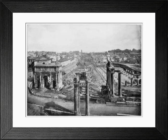 Framed Print : The Forum, Rome, late 19th century. Artist: John L Stoddard Framed Print : The Forum, Rome, late 19th century. Artist: John L Stoddard