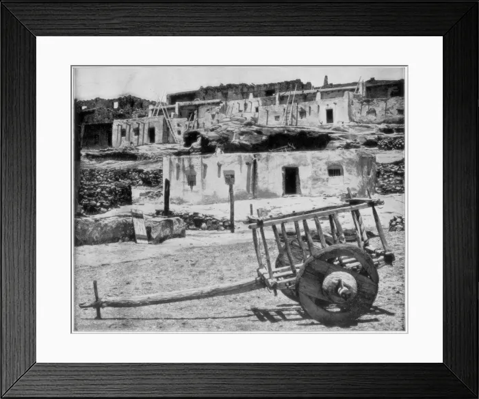 Framed Print : Adobe houses, New Mexico, USA, late 19th century. Artist: John L Stoddard Framed Print : Adobe houses, New Mexico, USA, late 19th century. Artist: John L Stoddard