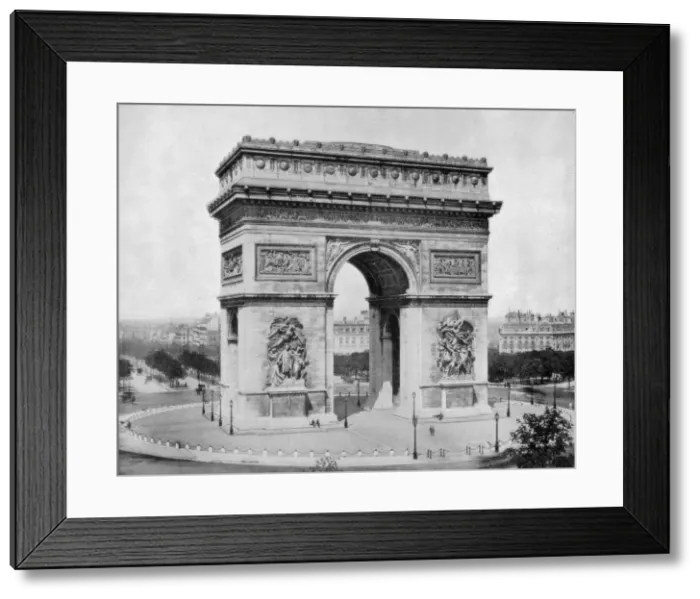 Framed Print : Arc de Triomphe, Paris, late 19th century. Artist: John L Stoddard Framed Print : Arc de Triomphe, Paris, late 19th century. Artist: John L Stoddard