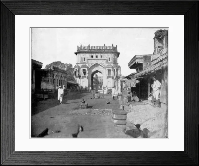 Framed Print : Gate to Lucknow, India, late 19th century. Artist: John L Stoddard Framed Print : Gate to Lucknow, India, late 19th century. Artist: John L Stoddard