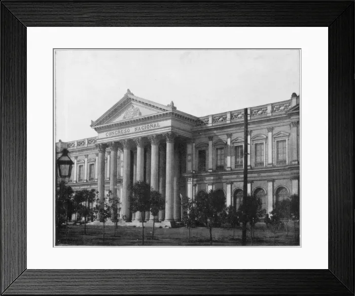 Framed Print : National Congress, Santiago, Chile, late 19th century. Artist: John L Stoddard Framed Print : National Congress, Santiago, Chile, late 19th century. Artist: John L Stoddard