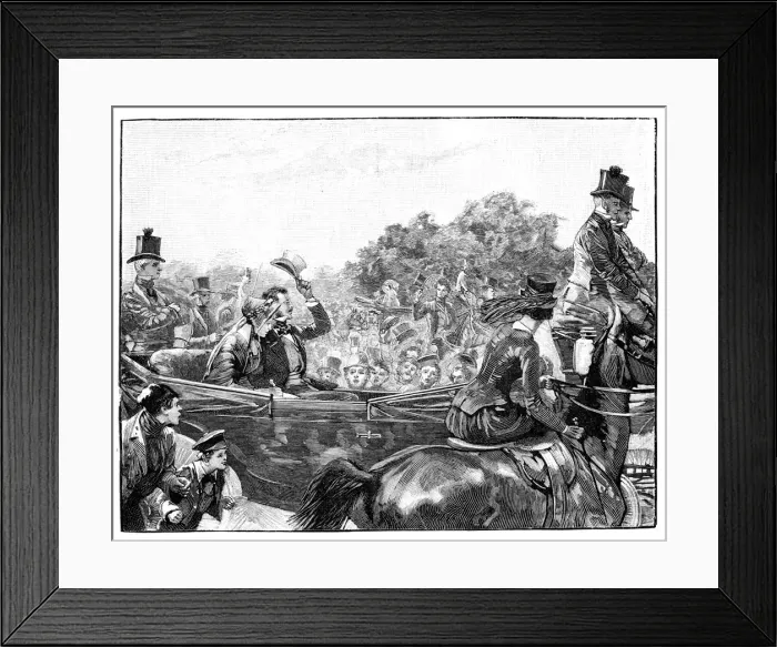 Framed Print : The Queens Reception in Hyde Park, London, c1840s, (1900) Framed Print : The Queens Reception in Hyde Park, London, c1840s, (1900)