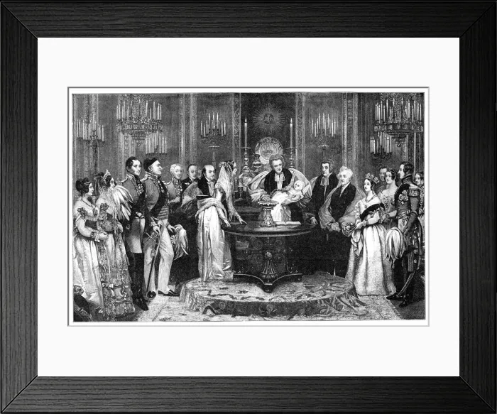 Framed Print : The christening of the Princess Royal, 1841, (1900) Framed Print : The christening of the Princess Royal, 1841, (1900)