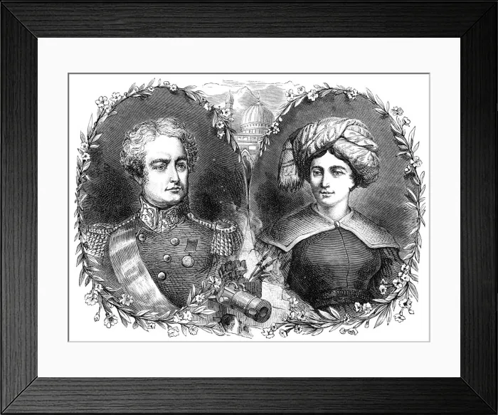 Framed Print : Sir Robert and Lady Sale, 19th century Framed Print : Sir Robert and Lady Sale, 19th century