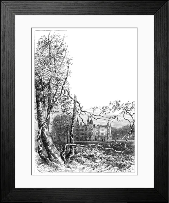 Framed Print : Burleigh House gardens, Stamford, Lincolnshire, 1900 Framed Print : Burleigh House gardens, Stamford, Lincolnshire, 1900