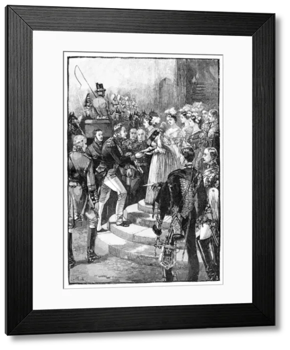 Framed Print : Reception of Louis Philippe at Windsor Castle, 1844, (1900) Framed Print : Reception of Louis Philippe at Windsor Castle, 1844, (1900)