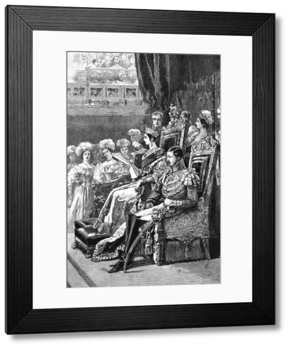 Framed Print : The Queen opening Parliament, 1846, (1900) Framed Print : The Queen opening Parliament, 1846, (1900)