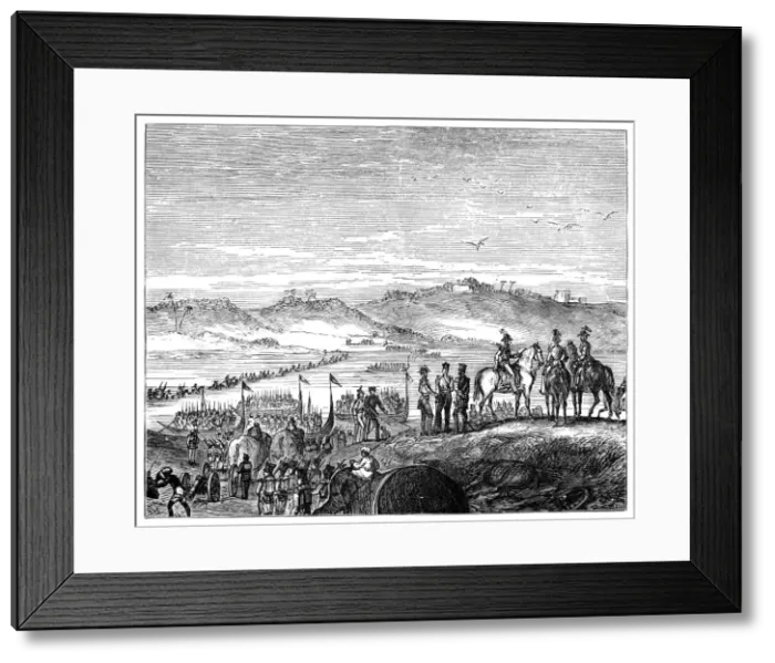 Framed Print : The British Army crossing the Sutlej River, India, 19th century, (1900) Framed Print : The British Army crossing the Sutlej River, India, 19th century, (1900)