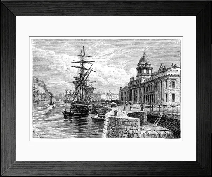 Framed Print : The Custom House, Dublin, Ireland, 1900. Artist: T Hart Framed Print : The Custom House, Dublin, Ireland, 1900. Artist: T Hart
