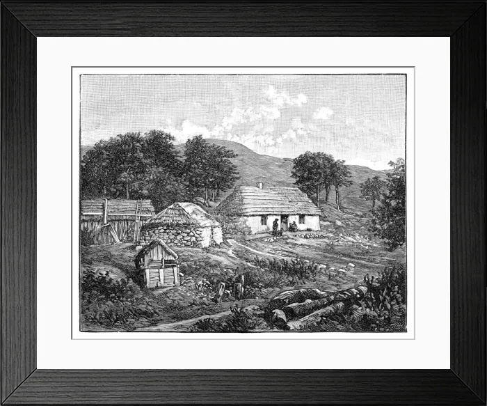 Framed Print : Highland cottages in Lochaber, Scotland, 1900 Framed Print : Highland cottages in Lochaber, Scotland, 1900