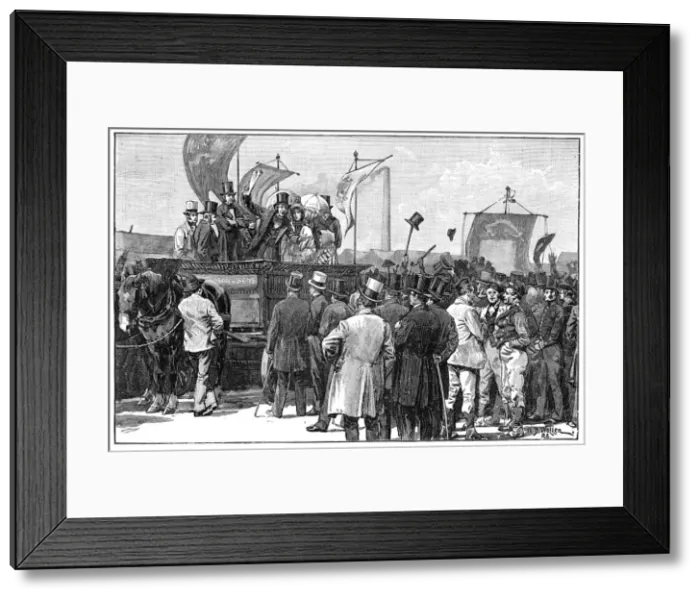 Framed Print : The Chartist Demonstration on Kennington Common, 1848, (1900). Artist: William Barnes Wollen Framed Print : The Chartist Demonstration on Kennington Common, 1848, (1900). Artist: William Barnes Wollen