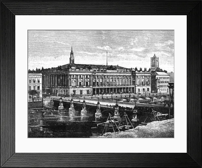 Framed Print : The Exchange and Fredericks Bridge, Berlin, 1900 Framed Print : The Exchange and Fredericks Bridge, Berlin, 1900