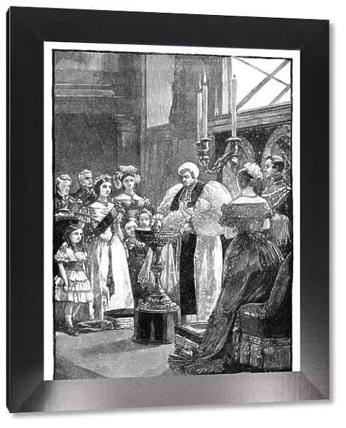 The christening of Princess Louise, c1848, (1900). Artist: William Heysham Overend