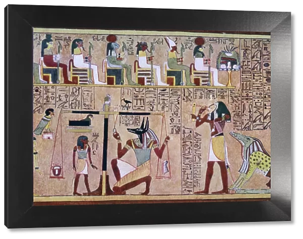 Scene from the Book of the Dead of Any, Egyptian, c1275 BC, (c1900-1920)