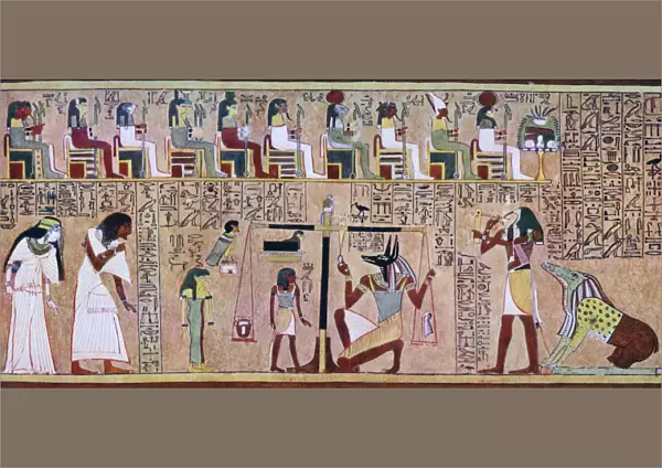 Scene from the Book of the Dead of Any, Egyptian, c1275 BC, (c1900-1920)