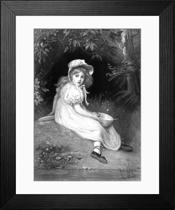 Framed Print : Little Miss Muffet, 19th century Framed Print : Little Miss Muffet, 19th century