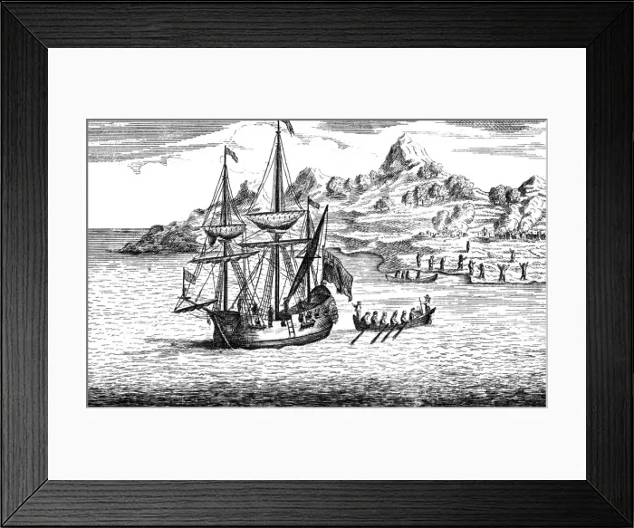 Framed Print : The massacre and burning of two villages at Madagascar, c16th century Framed Print : The massacre and burning of two villages at Madagascar, c16th century