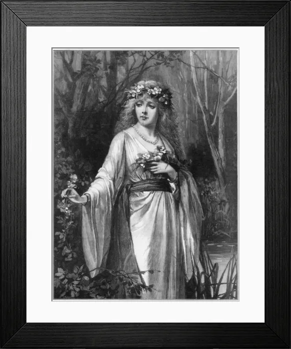 Framed Print : Ophelia, 1892. Artist: Taylor Framed Print : Ophelia, 1892. Artist: Taylor