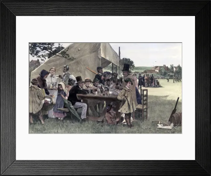 Framed Print : A country cricket match, Sussex, 1878. Artist: John Robertson Reid Framed Print : A country cricket match, Sussex, 1878. Artist: John Robertson Reid