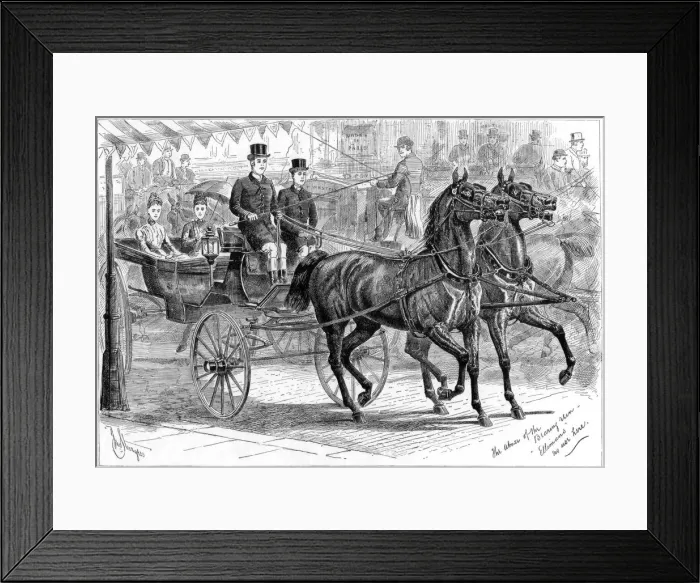 Framed Print : Coach and horses, 1889 Framed Print : Coach and horses, 1889
