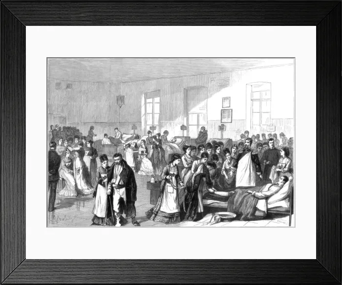 Framed Print : Training women to be nurses at a military hospital at St Petersburg, 1877 Framed Print : Training women to be nurses at a military hospital at St Petersburg, 1877