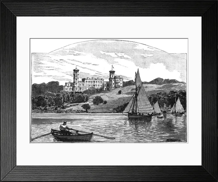 Framed Print : Osborne House from the Solent, East Cowes, Isle of Wight, 1900 Framed Print : Osborne House from the Solent, East Cowes, Isle of Wight, 1900