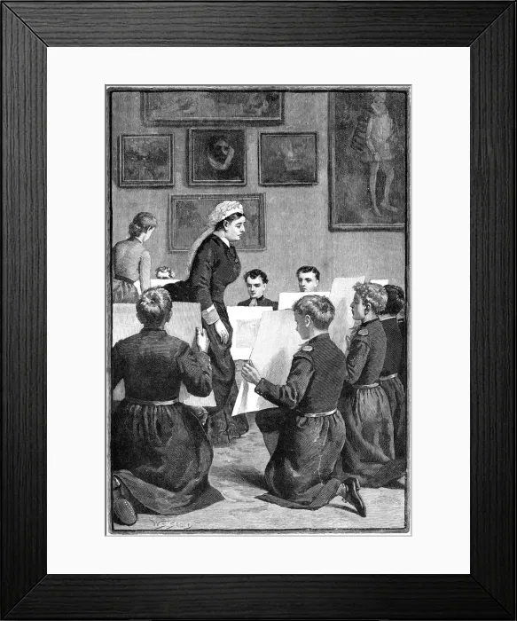 Framed Print : Blue-coat boys at Buckingham Palace, mid-late 19th century, (1900). Artist: W Stacey Framed Print : Blue-coat boys at Buckingham Palace, mid-late 19th century, (1900). Artist: W Stacey