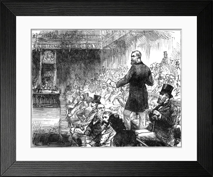 Framed Print : Mr Plimsoll addressing the House of Commons, London, mid-late 19th century, (1900) Framed Print : Mr Plimsoll addressing the House of Commons, London, mid-late 19th century, (1900)