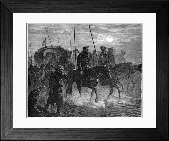 Framed Print : Russian wounded leaving Plevna, Russo-Turkish War, 1877-1878, (1900) Framed Print : Russian wounded leaving Plevna, Russo-Turkish War, 1877-1878, (1900)