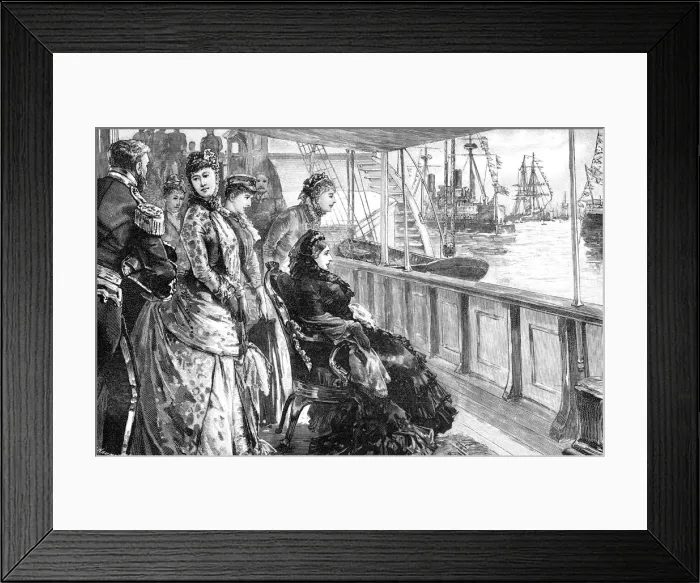 Framed Print : The queen reviewing the fleet at Spithead, Hampshire, late 19th century, (1900) Framed Print : The queen reviewing the fleet at Spithead, Hampshire, late 19th century, (1900)