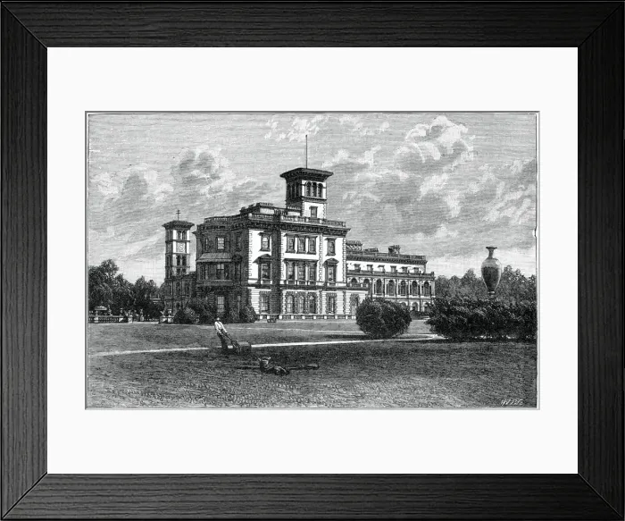 Framed Print : Osborne House, East Cowes, Isle of Wight, 1900. Artist: J Valentine Framed Print : Osborne House, East Cowes, Isle of Wight, 1900. Artist: J Valentine