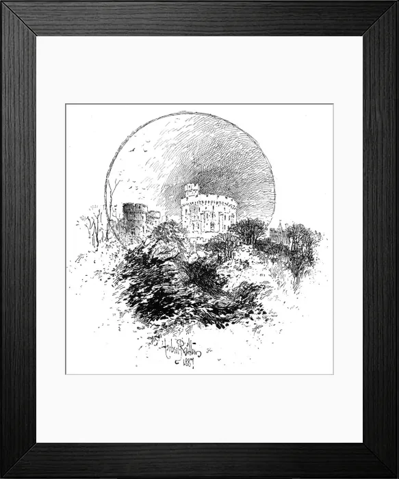 Framed Print : Windsor Castle from the Deans garden, 1887, (1900) Framed Print : Windsor Castle from the Deans garden, 1887, (1900)