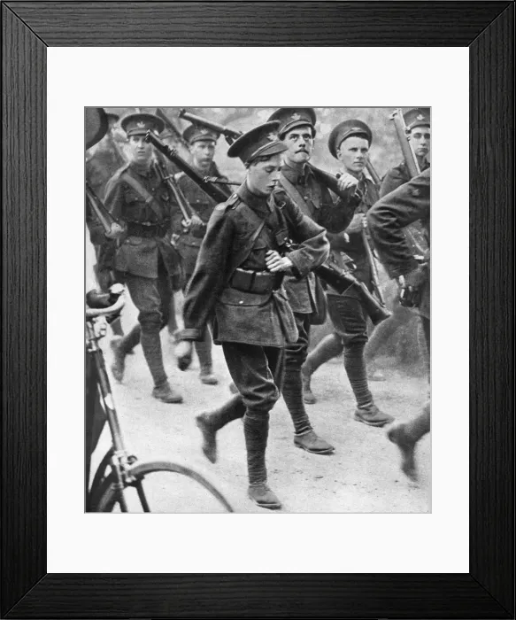 Framed Print : The Prince of Wales marching with the Oxford University Officers Training Corps, c1910 Framed Print : The Prince of Wales marching with the Oxford University Officers Training Corps, c1910
