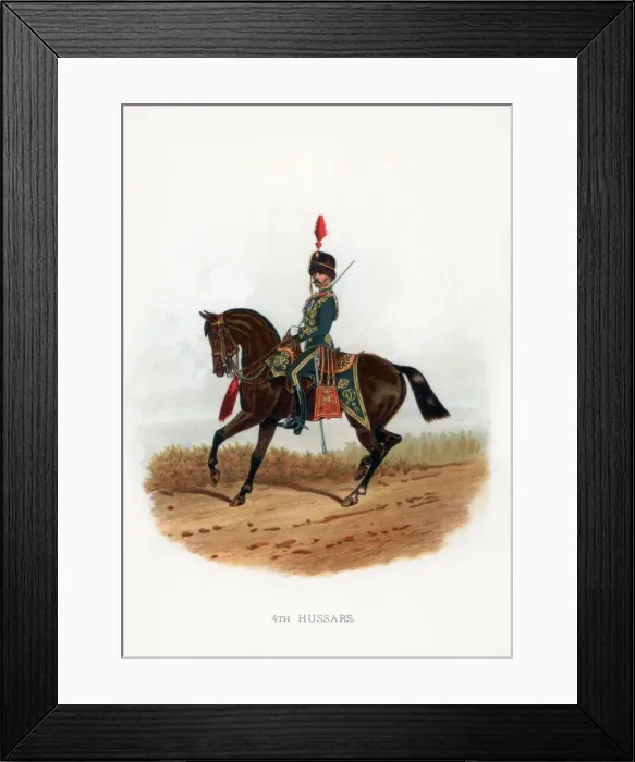 Framed Print : 4th Hussars, 1889 Framed Print : 4th Hussars, 1889