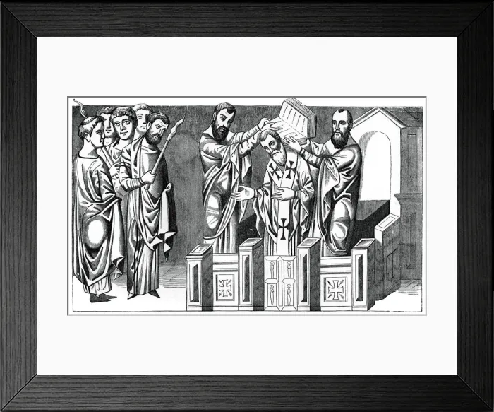 Framed Print : Consecration of a bishop, 9th century, (1870) Framed Print : Consecration of a bishop, 9th century, (1870)