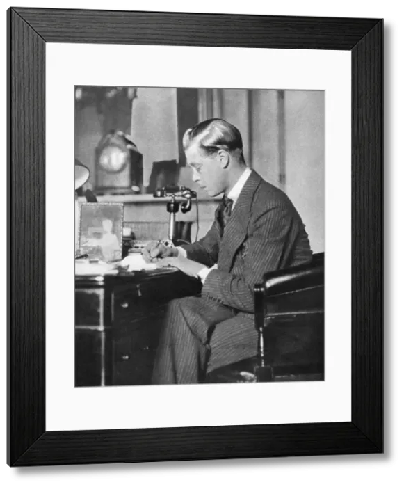 Framed Print : King Edward VIII at work, 1936