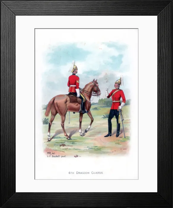 Framed Print : 4th Dragoon Guards, 1915. Artist: LE Buckell Framed Print : 4th Dragoon Guards, 1915. Artist: LE Buckell