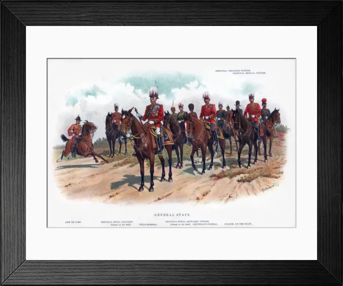 Framed Print : General Staff, 1902. Artist: R Simkin Framed Print : General Staff, 1902. Artist: R Simkin