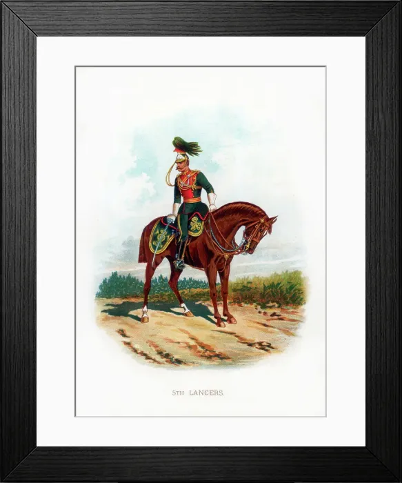 Framed Print : 5th Lancers, 1889 Framed Print : 5th Lancers, 1889