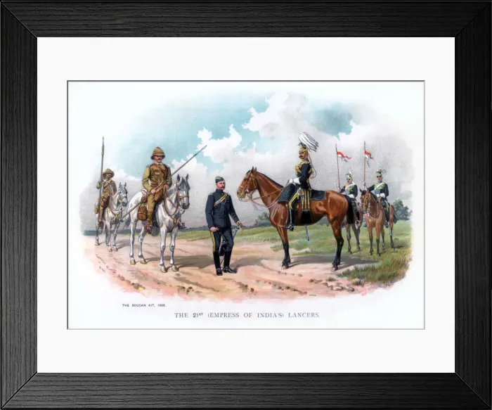 Framed Print : The 21st (Empress of India s) Lancers, 1900. Artist: R Simkin Framed Print : The 21st (Empress of India s) Lancers, 1900. Artist: R Simkin