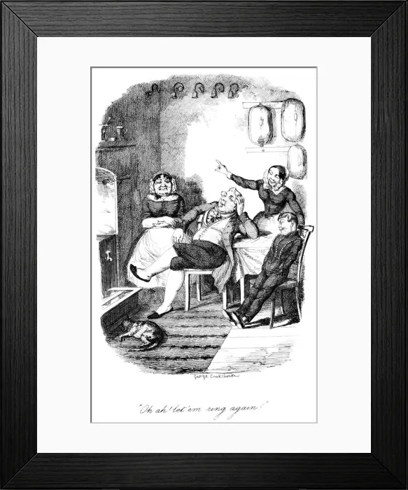Framed Print : Oh ah! let em ring again!, c1840s. Artist: George Cruikshank Framed Print : Oh ah! let em ring again!, c1840s. Artist: George Cruikshank