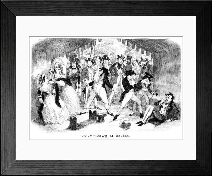 Framed Print : July - Down at Beulah, c1840s. Artist: George Cruikshank Framed Print : July - Down at Beulah, c1840s. Artist: George Cruikshank