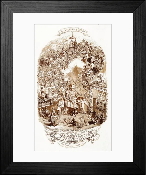 Framed Print : The Triumph of Cupid, 19th century. Artist: George Cruikshank Framed Print : The Triumph of Cupid, 19th century. Artist: George Cruikshank