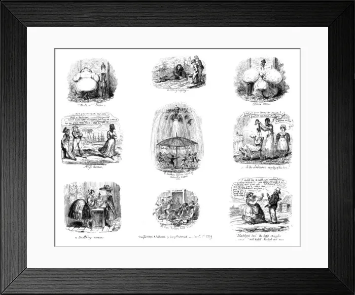 Framed Print : Various Cartoons, 1829. Artist: George Cruikshank Framed Print : Various Cartoons, 1829. Artist: George Cruikshank