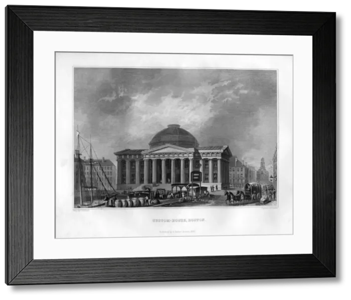 Framed Print : Custom House, Boston, Massachusetts, 1855. Artist: J Archer