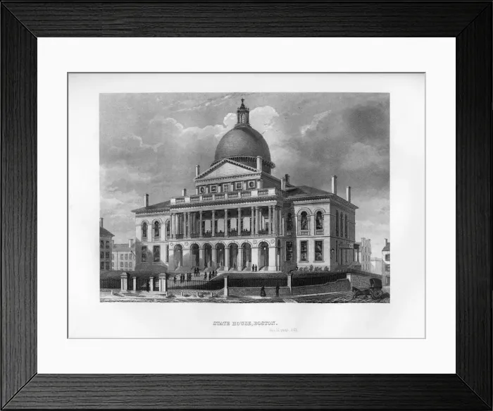 Framed Print : State House, Boston, Massachusetts, 1855 Framed Print : State House, Boston, Massachusetts, 1855