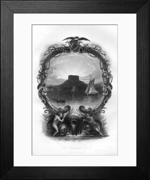 Framed Print : Fort Connanicut, Rhode Island, 1855 Framed Print : Fort Connanicut, Rhode Island, 1855